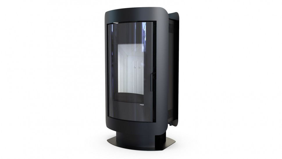 Печь DEFRO HOME OVAL, черная сталь