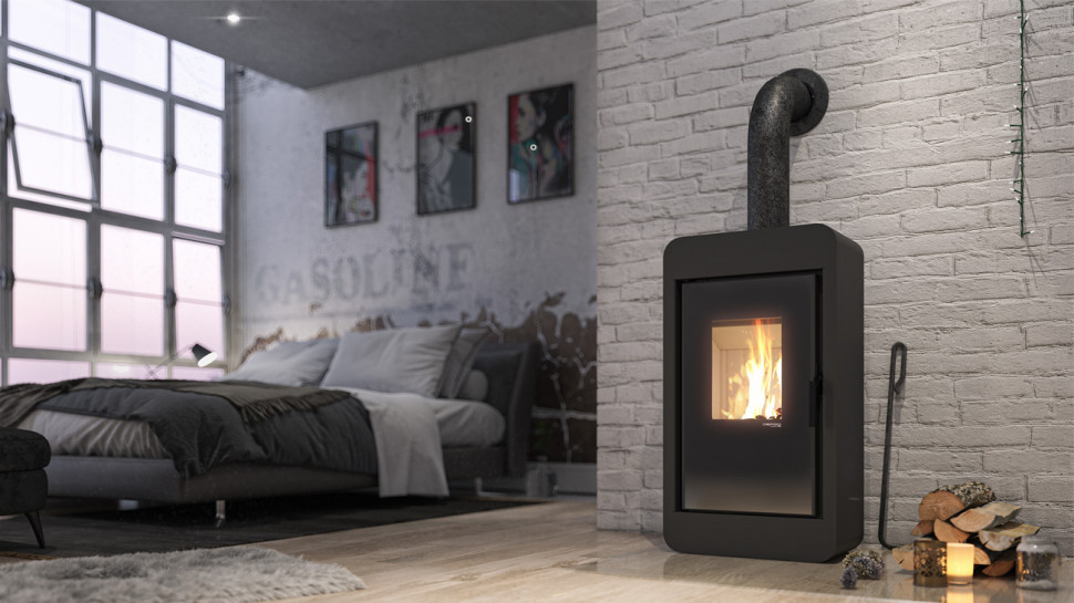Печь DEFRO HOME PICO, черная сталь