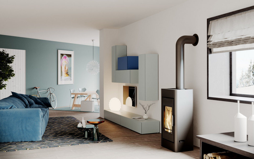 Печь DEFRO HOME SOLUM, коричневая сталь