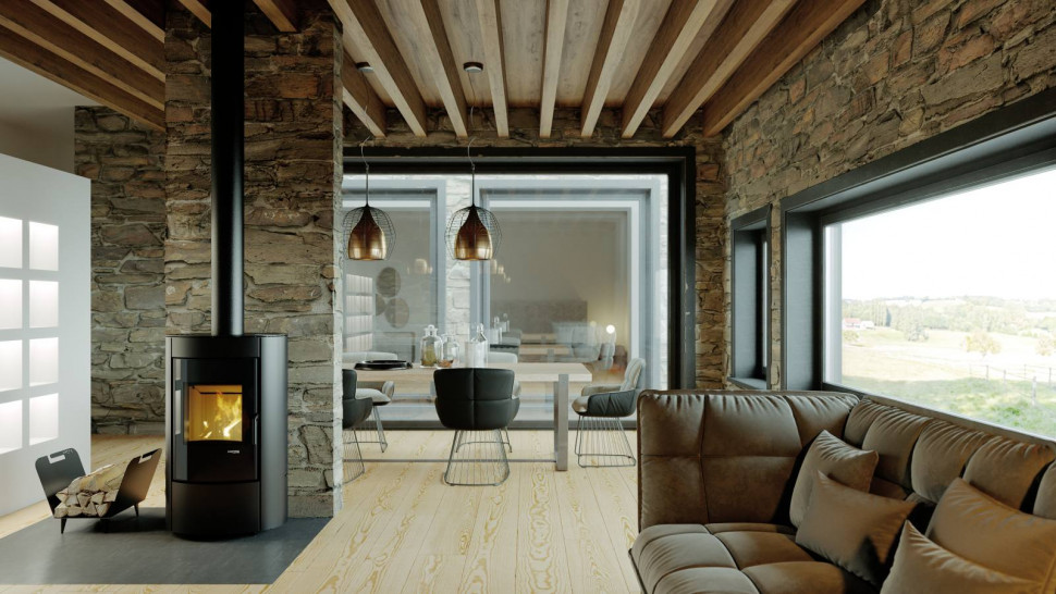 Печь DEFRO HOME CERES, черная сталь