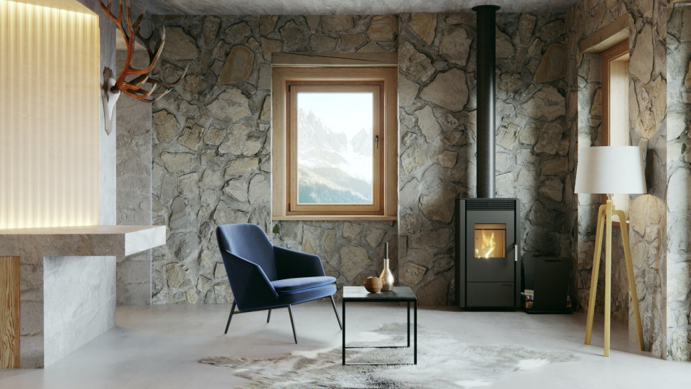 Печь DEFRO HOME SOLUM, черная сталь