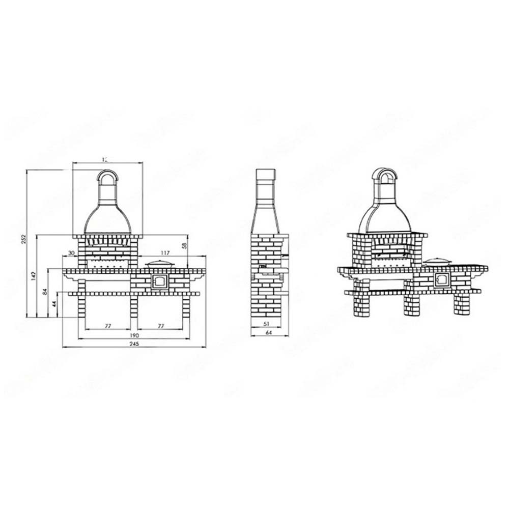 Печь барбекю Barbecue Пикник, угловая