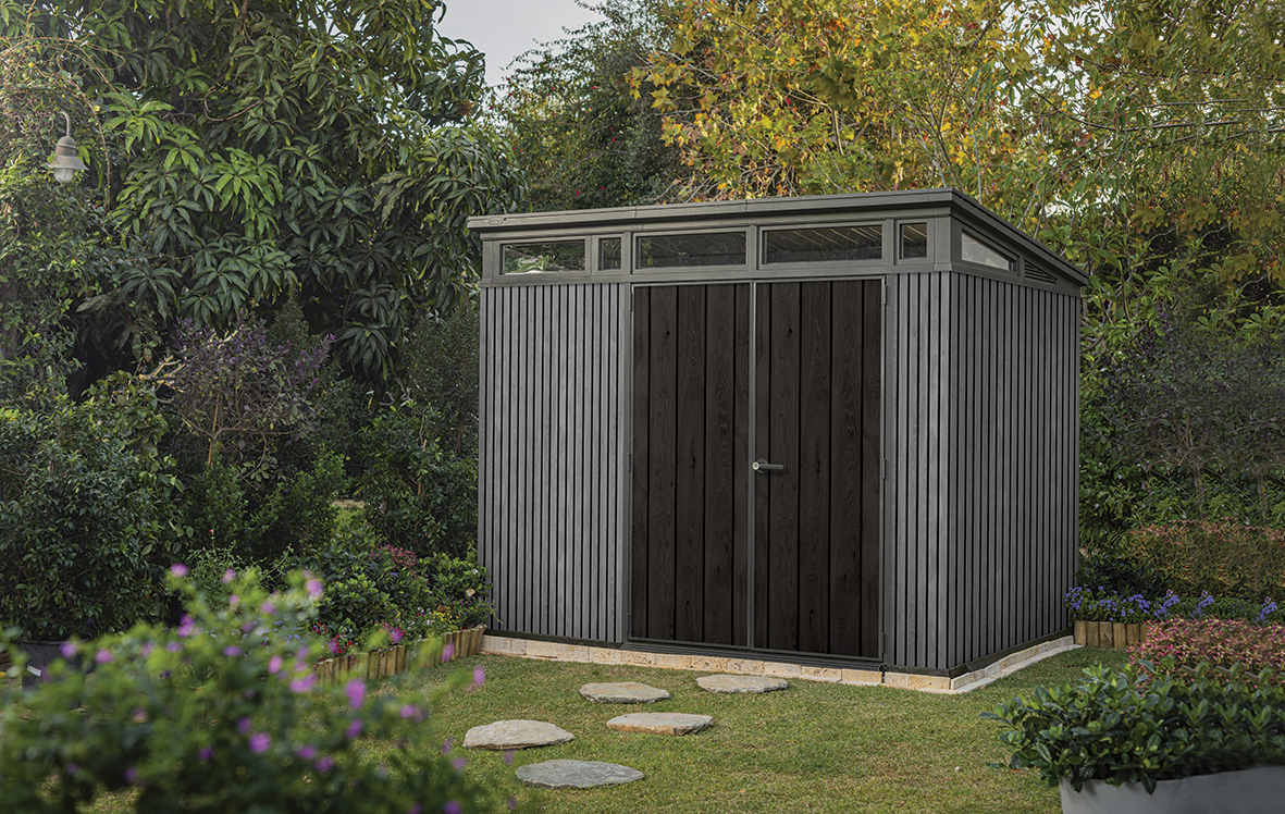 Хоз.блок KETER Pent 9*7 Shed VER (серый)