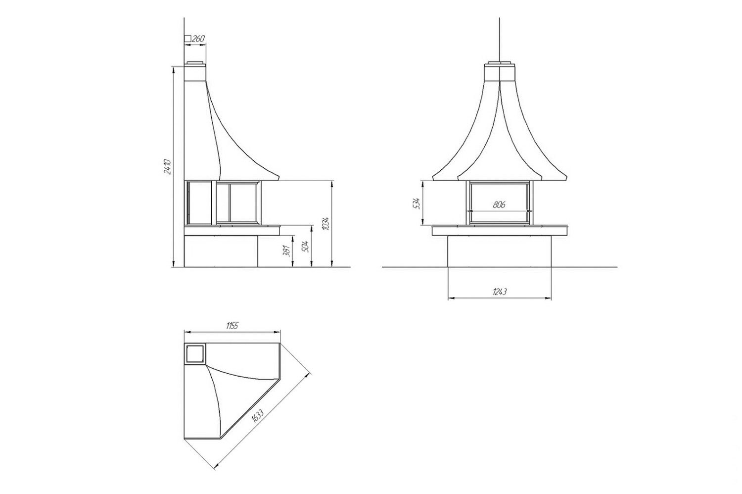 Камин RGrill LOFT - 23 с рамкой