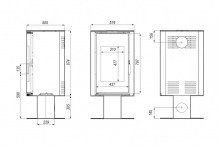 Печь DEFRO HOME ORBIS TOP, белая сталь