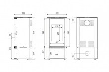 Печь DEFRO HOME ORBIS, черная сталь