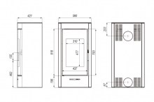 Печь DEFRO HOME ORTI, черная сталь