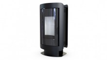 Печь DEFRO HOME OVAL, черная сталь