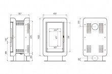 Печь DEFRO HOME OVAL, черная сталь
