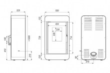 Печь DEFRO HOME PICO, черная сталь