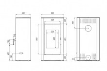 Печь DEFRO HOME SOLUM, черная сталь