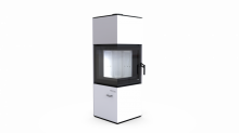 Печь DEFRO HOME QUADROOM, белая сталь