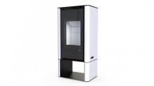 Печь DEFRO HOME SOLUM LOG, белая сталь