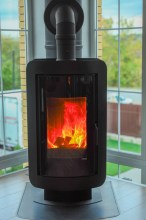 Печь DEFRO HOME OVAL, черная сталь