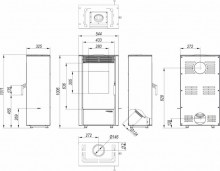 Печь DEFRO HOME VIVA, черная сталь